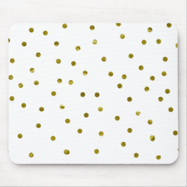 Gold Confetti Dots Imitate Foil Modern Chic Einfac Mousepad