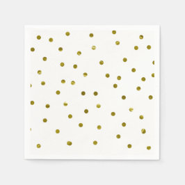 Gold Confetti Dots Imitate Foil Modern Chic Einfac Serviette