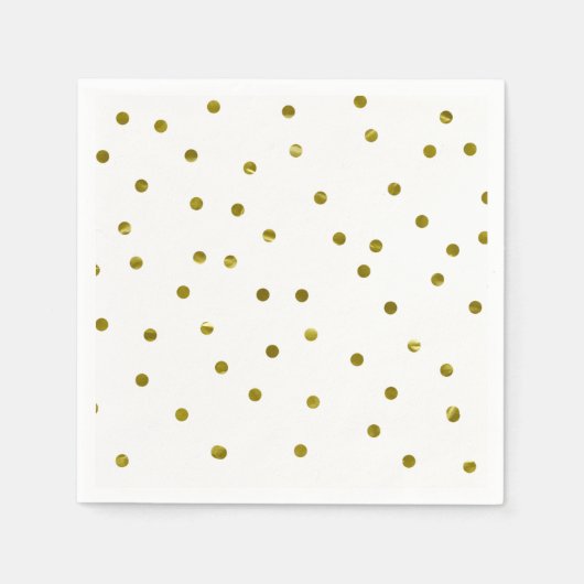 Gold Confetti Dots Imitate Foil Modern Chic Einfac Serviette (Vorderseite)