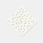 Gold Confetti Dots Imitate Foil Modern Chic Einfac Serviette (Ecke)