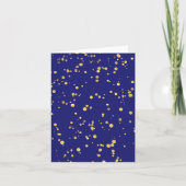 Gold Confetti Dots Midnight Blue Dankeskarte (Vorderseite)