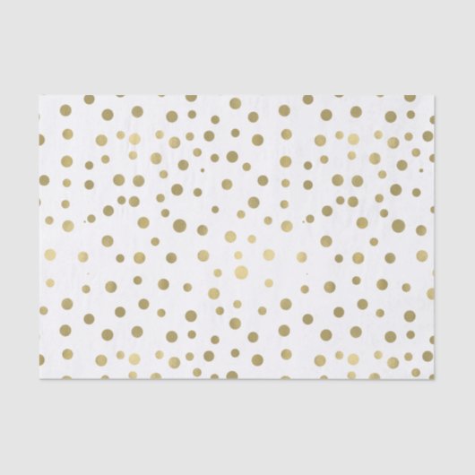 Gold Confetti Dots Seidenpapier (Vorderseite)