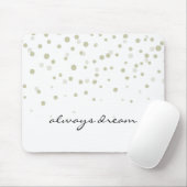 Gold Confetti Dream Mousepad (Mit Mouse)