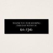 Gold Confetti Drink Ticket Cards (Rückseite)