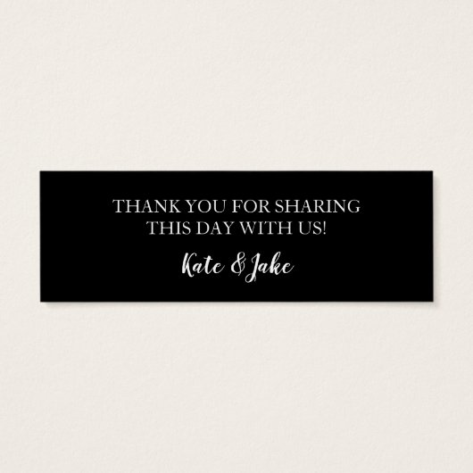 Gold Confetti Drink Ticket Cards (Rückseite)