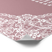 Gold Confetti Dusty Rose Spitzentabelle Poster (Ecke)