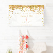 Gold Confetti Elegant Champagne Wedding Banner (Insitu)