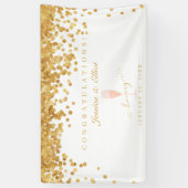 Gold Confetti Elegant Champagne Wedding Banner (Vertikal)