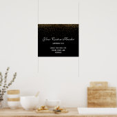 Gold Confetti Elegant Machen Sie es selbst Hochzei Poster (Küche)
