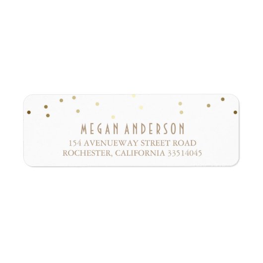 Gold Confetti Elegante White Wedding (Vorne)