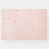 Gold Confetti Elegantes Champagner Brautparty Gästebuch (Rückseite)