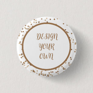 Gold Confetti entwerfen Ihre eigene Button