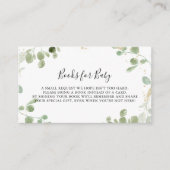 Gold Confetti Eucalyptus Baby Shooting Book Reques Begleitkarte (Vorderseite)