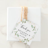 Gold Confetti Eucalyptus Foliage Wedding Geschenkanhänger (Beispiel)