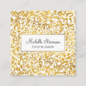 Gold Confetti Event Planner Business Cards Quadratische Visitenkarte (Vorderseite)
