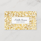 Gold Confetti Event Planner Business Cards Visitenkarte (Vorderseite)