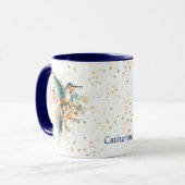 Gold Confetti Fantasy Hummingbird Tasse (Vorderseite Links)