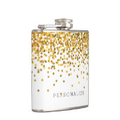 Gold Confetti Flachmann (Rechts)