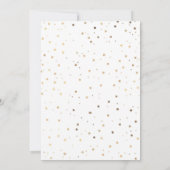 Gold Confetti | Floral Baby Shower Tee Party Einladung (Rückseite)