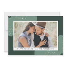 Gold Confetti | Fotokarte für den Urlaub