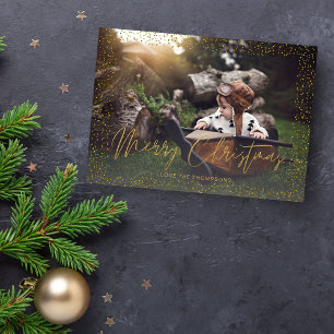 Gold Confetti Frohe Weihnachts-Foto
