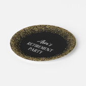 Gold Confetti für Teller des Black Retirement Part (Schrägansicht)