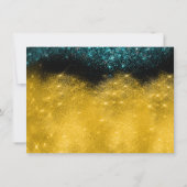 Gold Confetti Glitzer Aquamarin Salon Certificate (Rückseite)