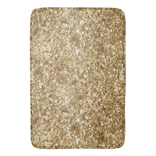 Gold Confetti Glitzer Badematte (Vorderseite Vertikal)