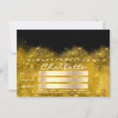 Gold Confetti Glitzer Beaty Salon Certificate Gesc (Vorderseite)