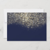 Gold Confetti Glitzer Blue Navy Zertifikat Geschen (Rückseite)