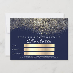 Gold Confetti Glitzer Blue Navy Zertifikat Geschen