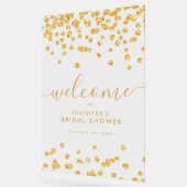 Gold Confetti Glitzer Brautparty Willkommen Acrylschild (Winkel)