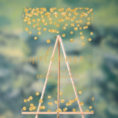 Gold Confetti Glitzer Brautparty Willkommen Acrylschild (Neutral)