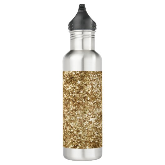 Gold Confetti Glitzer Edelstahlflasche (Rechts)