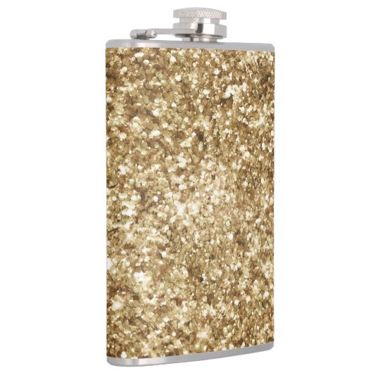 Gold Confetti Glitzer Flachmann (Rechts)