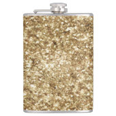 Gold Confetti Glitzer Flachmann (Vorderseite)