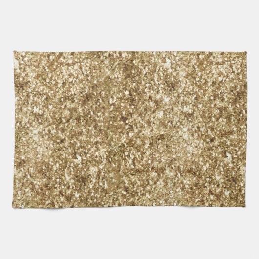 Gold Confetti Glitzer Geschirrtuch (Horizontal)