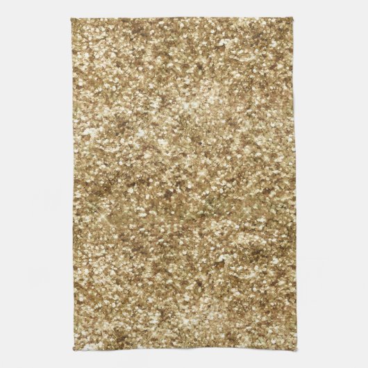 Gold Confetti Glitzer Geschirrtuch (Vertikal)