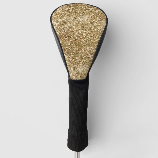 Gold Confetti Glitzer Golf Headcover (Vorderseite)