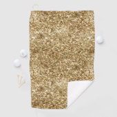 Gold Confetti Glitzer Golfhandtuch (Insitu)