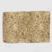 Gold Confetti Glitzer Golfhandtuch (Horizontal)