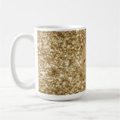Gold Confetti Glitzer Herz Kaffeetasse (Links)