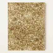 Gold Confetti Glitzer Herz Planer (Rückseite)