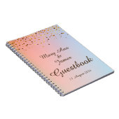 Gold Confetti Glitzer Imitate Foil Gelbe Gast Notizblock (Rechte Seite)