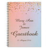 Gold Confetti Glitzer Imitate Foil Gelbe Gast Notizblock (Vorderseite)