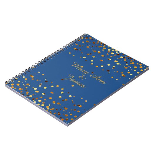 Gold Confetti Glitzer Imitate Fossilienmuseum Notizblock (Linke Seite)