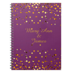 Gold Confetti Glitzer Imitate Lila Handwerk Notizblock