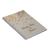 Gold Confetti Glitzer Imitate Lila Handwerk zeichn Notizblock (Rechte Seite)