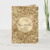 Gold Confetti Glitzer Karte (Vorderseite)