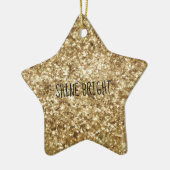 Gold Confetti Glitzer Keramik Ornament (Links)